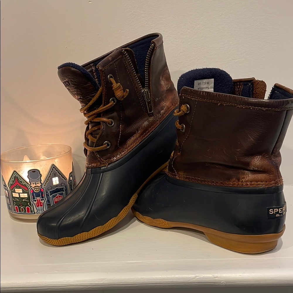 Sperry Dark Brown and Black Winter Boots